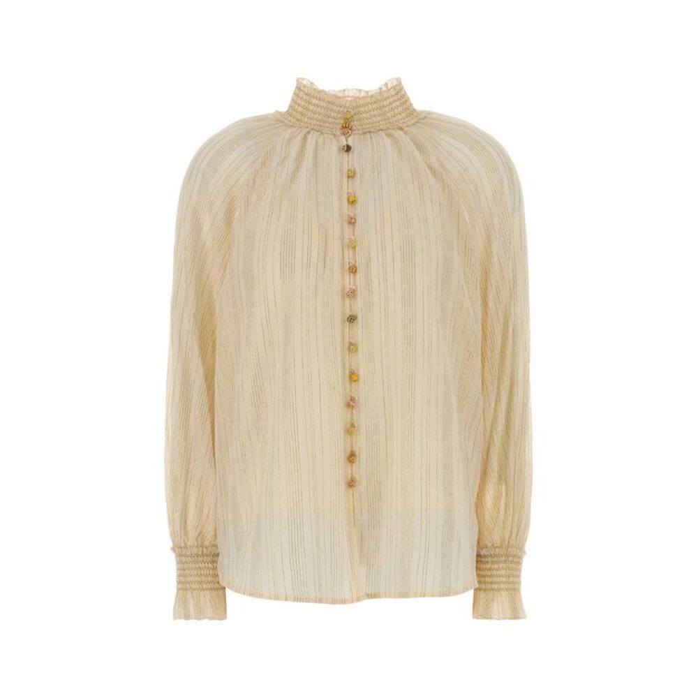 Zimmermann Women Cream Cotton Blend Aster Shirt